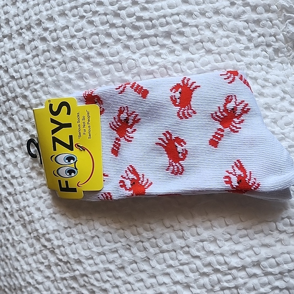 3/$20 Foozy Funny Lobster and Crab Socks!
